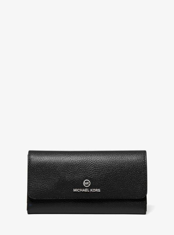 Damske Penazenky Michael Kors Large Pebbled Leather Tri-Fold Čierne - Doplnky Michael Kors Lacne | ZIBMC-5369